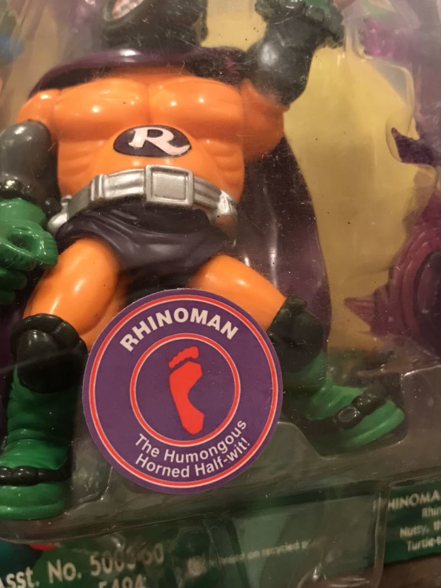 ミュータント ニンジャ タートルズ RHINO MAN 当時物 TEENAGE MUTANT NINJA TURTLES プレイメイツ SEWER HEROES Rocksteady - Teenage Mutant Toysのティーンエイジ・ミュータント・ニンジャ・タートルズ:ミュータント・メイヘム 4インチ 新しい『ティーンエイジ・ミュータント・ニンジャ・タートルズ』の映画