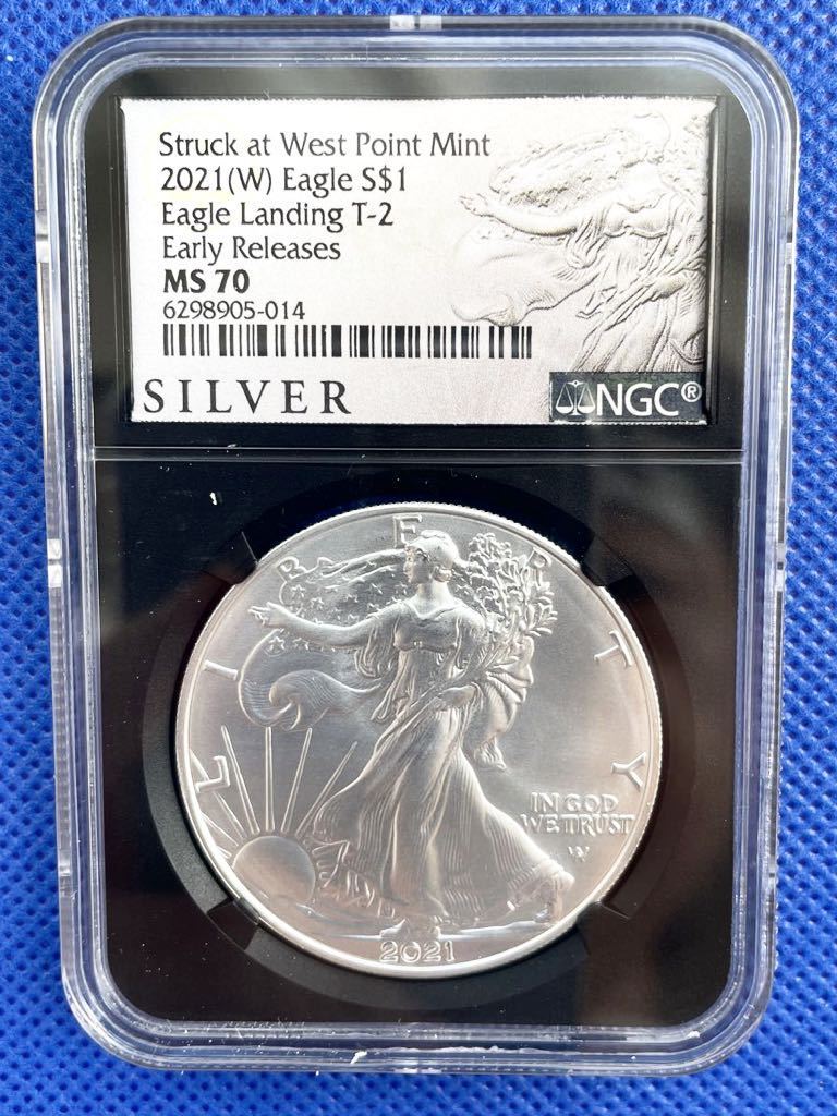 シルバー イーグル銀貨2021 Eagle PCGS MS70 T1
