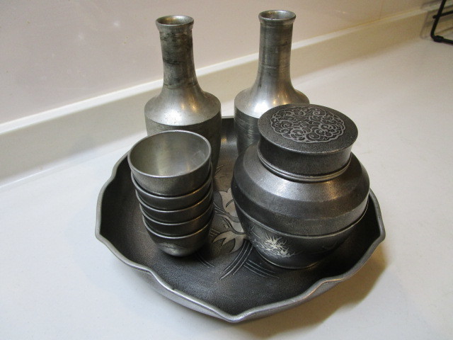 煎茶道具 公式通販 古錫，中国古美術古錫器茶壺酒壺，稀有