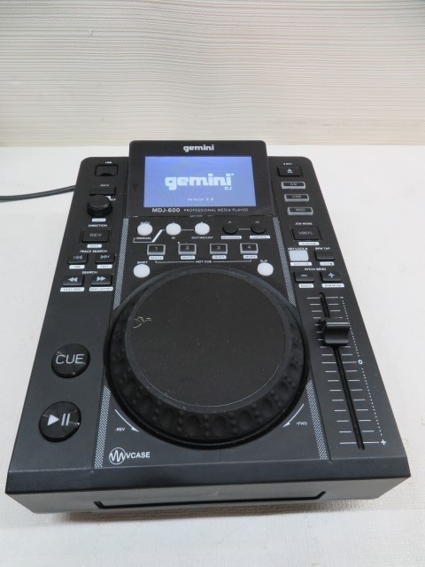 □gemini MDJ-600 メディアプレーヤー ジェミナイ USB/CDプレイヤー DJ機器 電源コード付 USED ジャンク 45782□！！