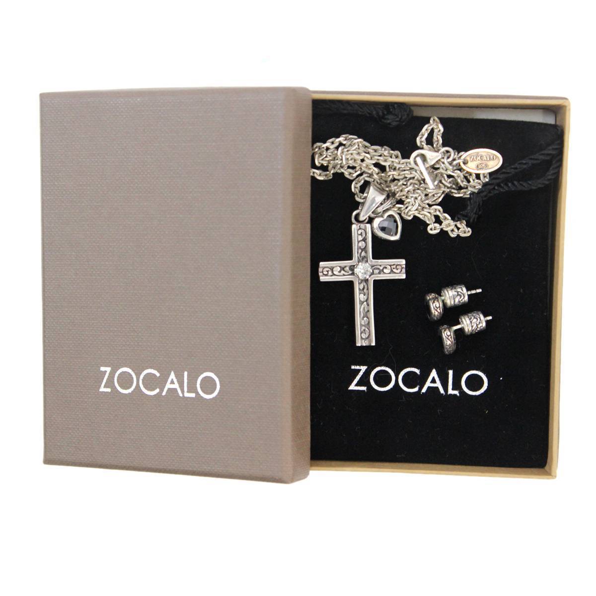 シルバー 十字架ネックレス ZOCALO ZOCALO /ソカロ シルバー925クロストップネックレス ハートピアス
