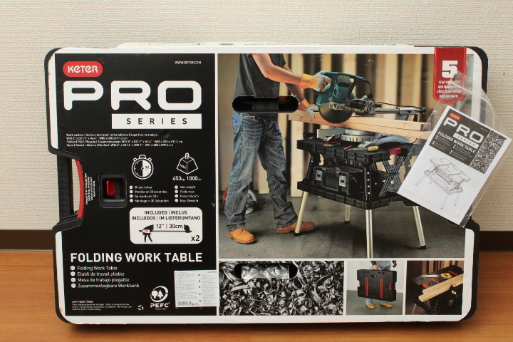 100円スタート 未使用 KETER 折り畳み 作業台 ワークテーブル KETER Folding Work Table 軽量 樹脂製 持ち運び可能 ＃160 ※1000
