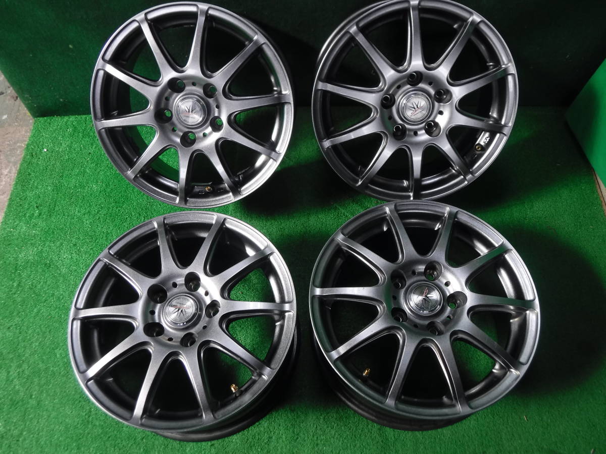 15インチ アルミホイール 6j 5穴 pcd114.3の通販 6j（インセット（mm 