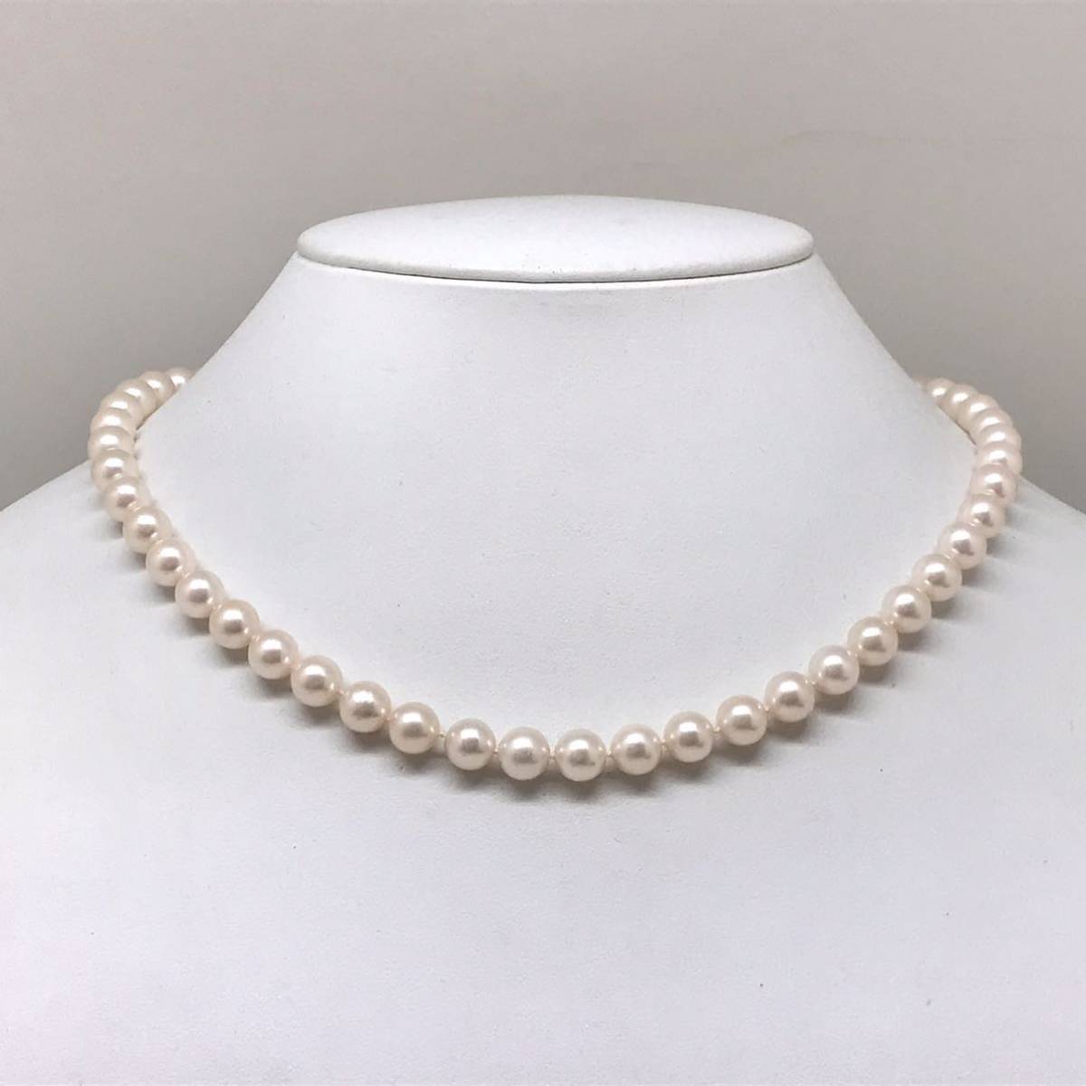 ■K14アコヤ本真珠ネックレス■重量約29.5g 約7.0-7.5mm パール アクセサリー pearl necklace accessory DH0