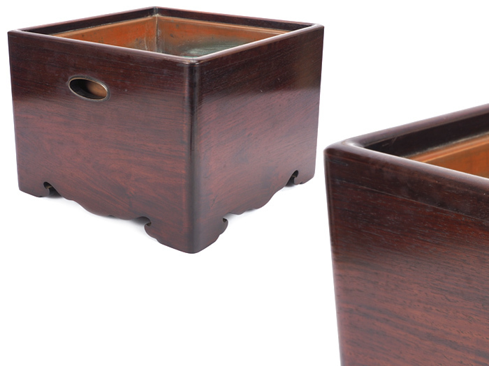 【新作登場，限定SALE】 夢工房 時代 唐木 紫檀 四方 火鉢 煎茶 瓶掛 重さ5ｋｇ 幅32.6㎝ VA-440(木工、竹工芸)｜売買されたオークション情報、yahooの商品情報をアーカイブ公開 - オークファン 木工、竹工芸