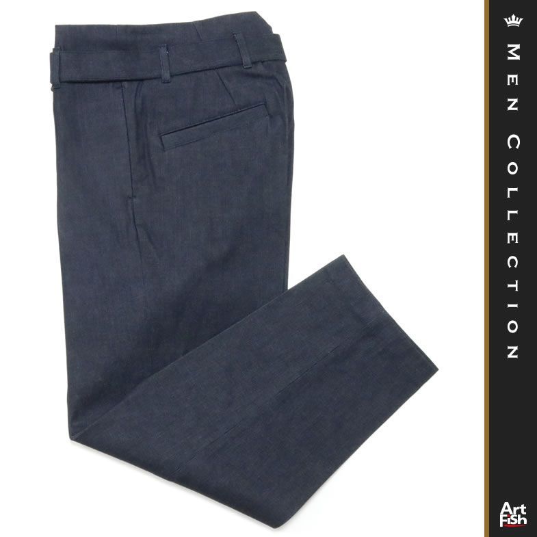 1円/Johnbull/Mサイズ/ワイドデニムパンツ ノンウォッシュ サルエル 日本製 個性ストリート 新品 春夏/紺/ネイビー/ae551/