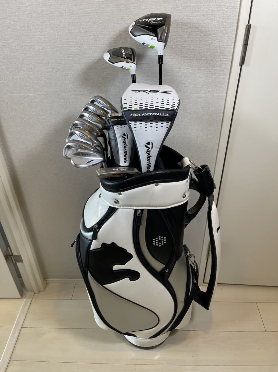 高級ゴルフクラブ バックセットテーラーメイド TaylormadeプーマPUMA 豪華 テーラーメイド PUMA プーマ RBZ ゴルフ クラブ セット 初心者