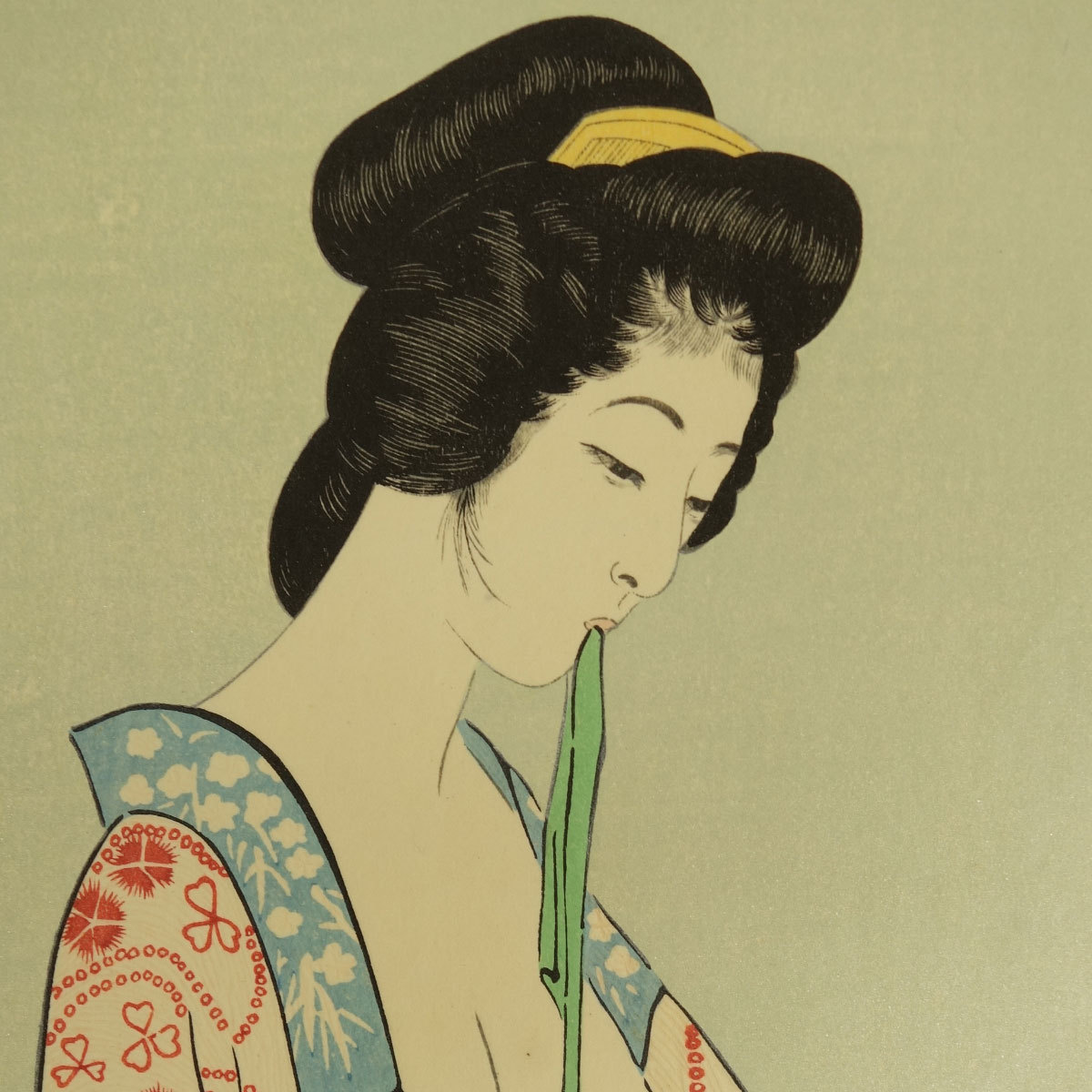 複製木版画】喜聞◇『新版 橋口五葉集 長襦袢』 1枚 古筆 古文書
