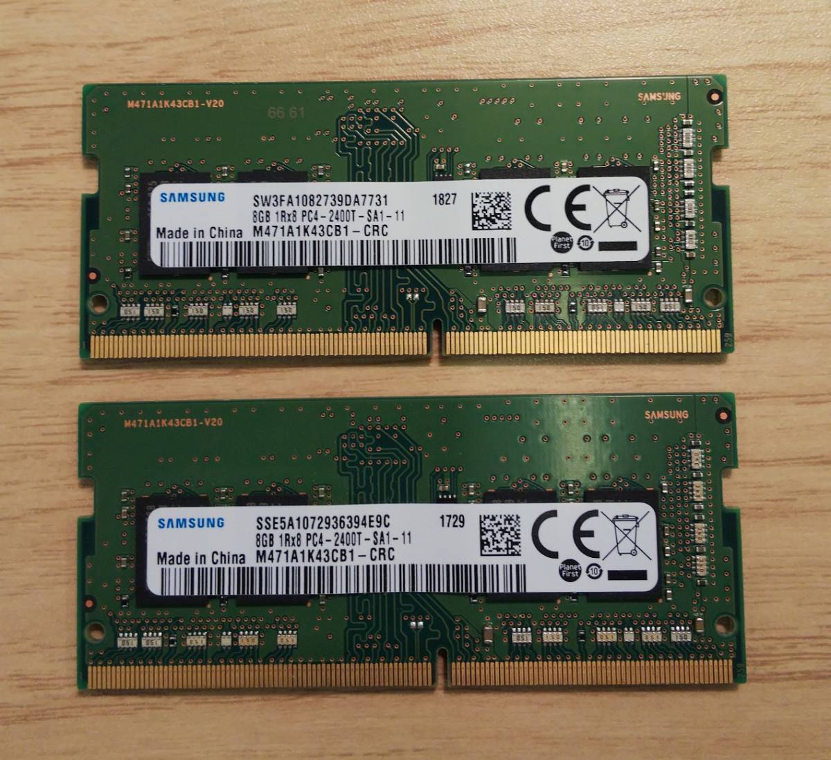DDR4 Samsung 8GB PC4-19200 PC4-2400T | - SAMSUNG 0 pc4 メモリー