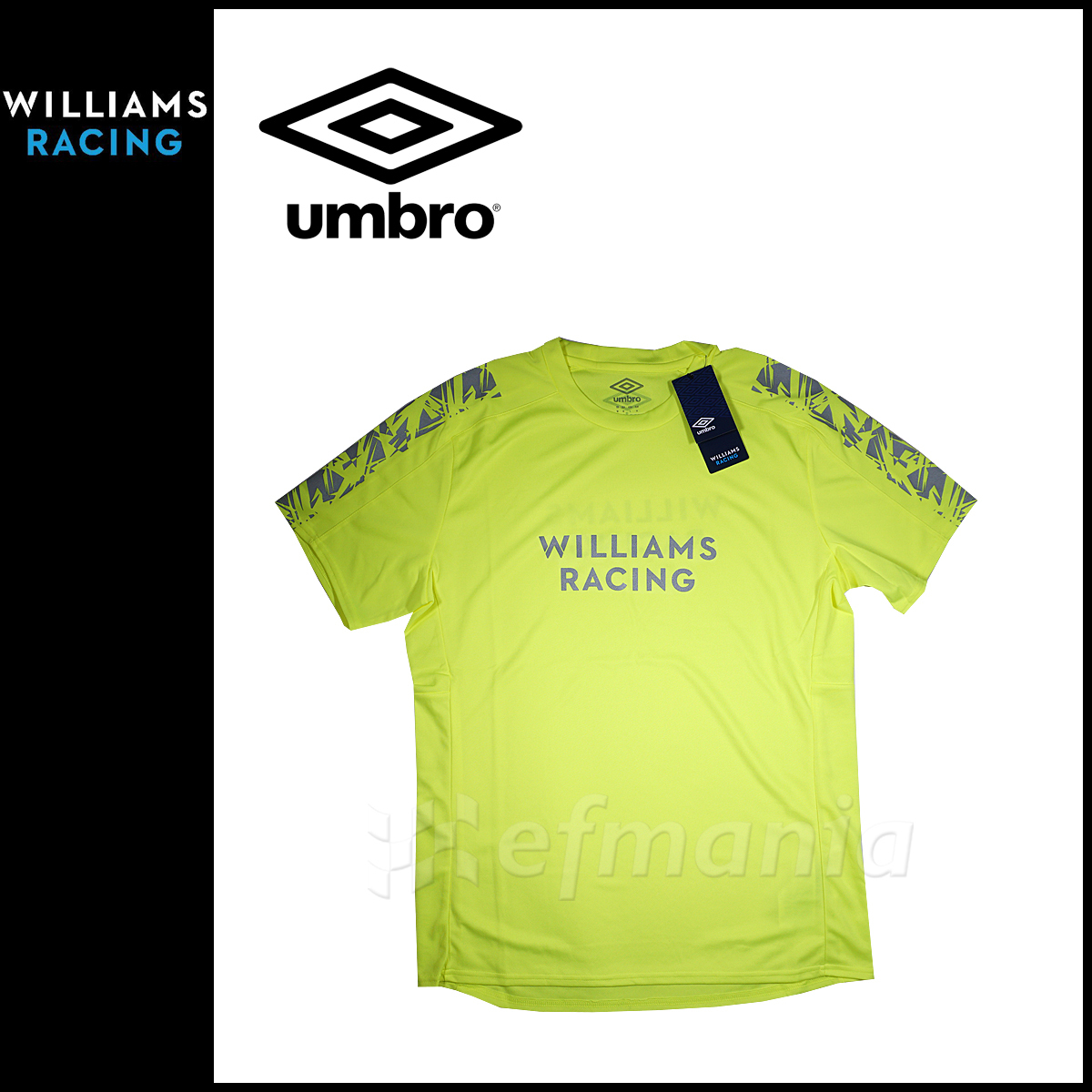 【非売品】2021 ウィリアムズ F1 支給品 リフレクター セットアップシャツ UMBRO 新品 イエロー★ジョージ・ラッセル アンブロ