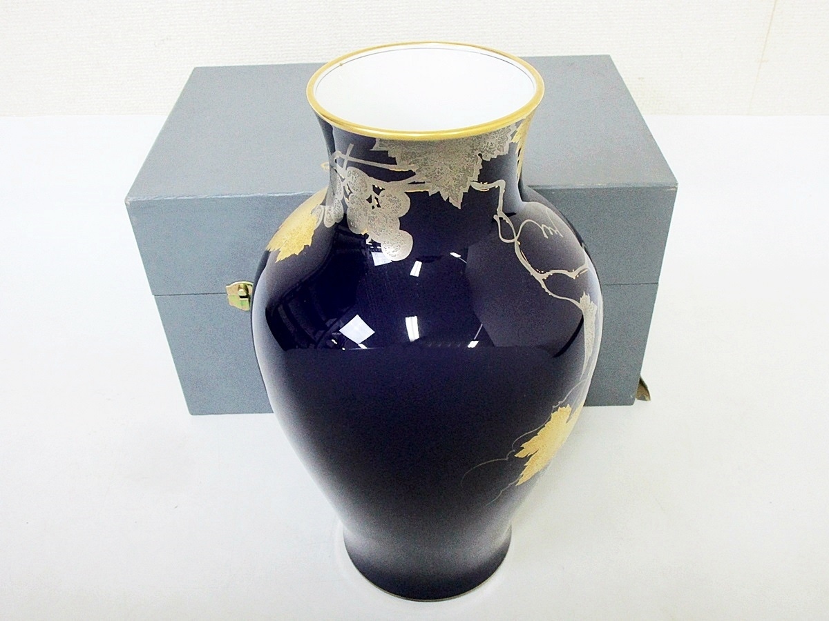 05 226-427767-03 [S] 大倉陶園 OKURA 花瓶 花器 壷 花入 華道 華道具 フラワー フラワーベース インテリア 千226