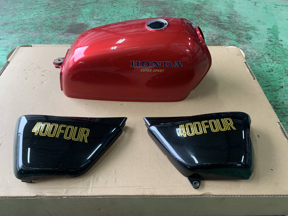 【美品】ホンダ エイプ 50 AC16 純正 タンク サイドカバー左右 外装 セット　検） HONDA APE 100 HC07 キャブ CBX CB400FOUR