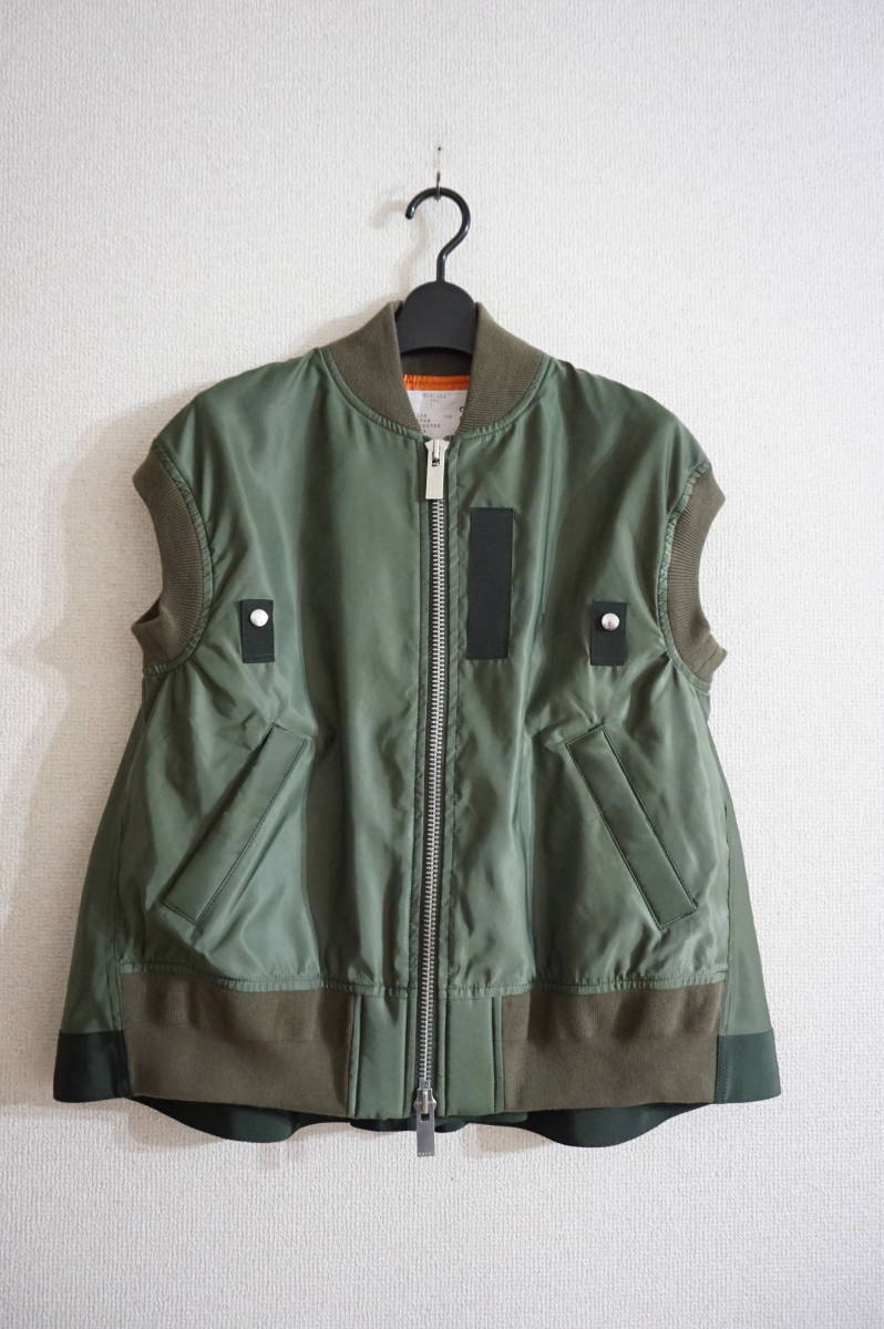 sacai luck ベスト ナイロン MA-1 グランジ archive オフィシャル通販