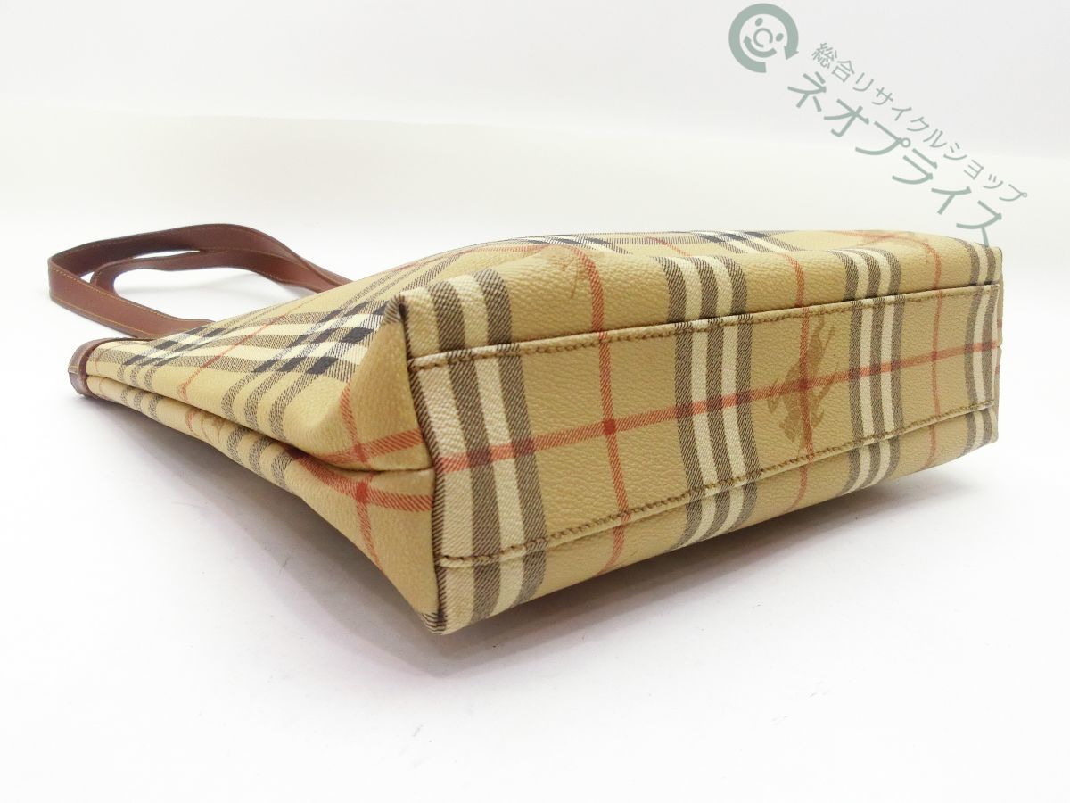 ◇Y4171 BURBERRY バーバリー ノバチェック柄 PVC ショルダー トート