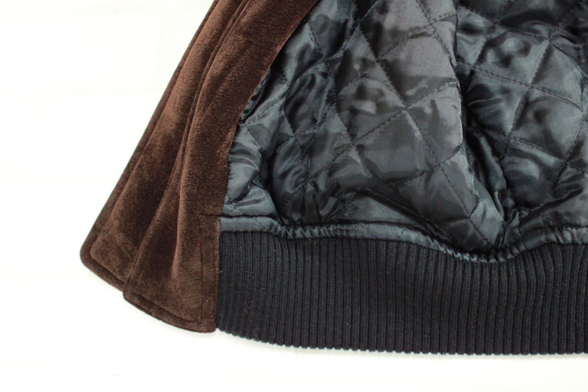 美品 HARDY AMIES SPORTハーディーエイミス ブルドッグ犬スタジャン 茶 