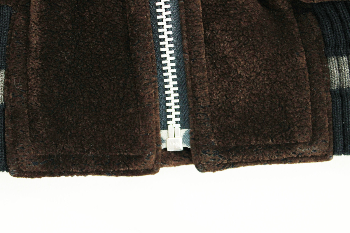 美品 HARDY AMIES SPORTハーディーエイミス ブルドッグ犬スタジャン 茶 