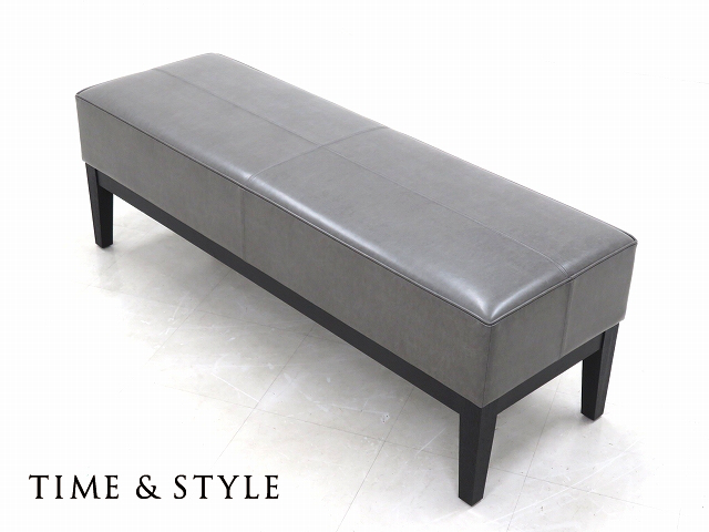 Time&style 二人がけ＋三人がけ ☆xz32☆展示品☆タイム＆スタイル☆TIME＆STYLE☆レザー☆ベンチ☆2人