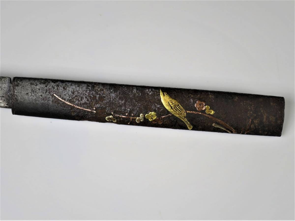 B-68 縁頭 金象嵌 武具 刀装具 骨董品 日本 時代物 美術品 工芸品 B-68
