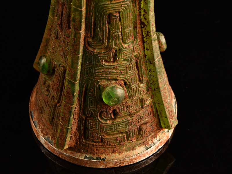 流】中国古玩 砡彫刻饕餮文尊式花瓶 高さ30cm CZ930 - Yahoo