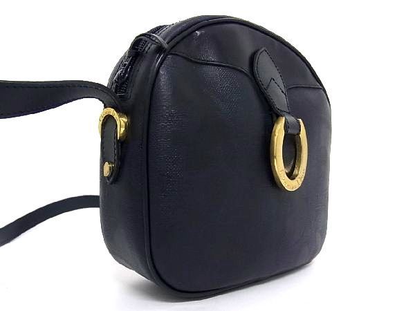 1円 ■美品■ Christian Dior クリスチャンディオール レザー G金具 ショルダーバッグ ポシェット 斜め掛け レディース ブラック系 S0656fN Christian アクセサリー Dior ビジネス ラインストーン クリスチャン・ディオール(か