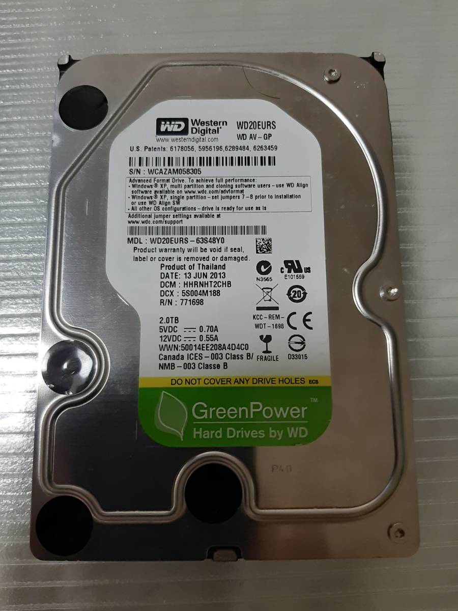DMR-BRX2020 DMR-BRX2000用 2TB交換修理用HDD Panasonic DIGA