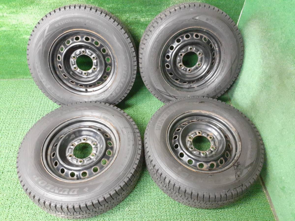 溝有 ダンロップ ウインターマックスSV01 215/70R15 LT ホイールセット ４本 売切!!