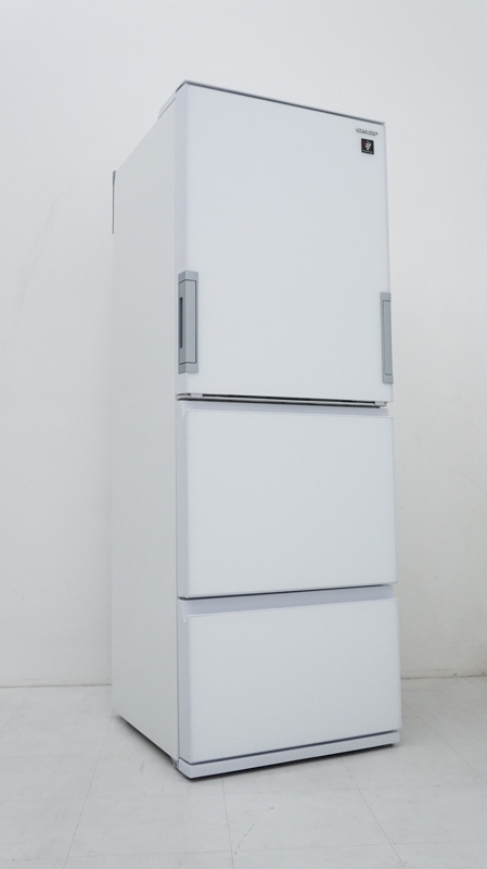 【タカラ電機】 美品 SHARP シャープ SJ-GW35F-W　ノンフロン冷蔵庫 2020年製 3ドア 350L どっちもドア 両開き ■お引き取り可：東村山市