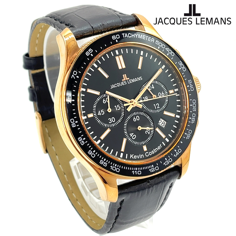  正規品 JACQUESLEMANSジャックルマンメンズ腕時計ケビンコスナーコレクションアナログクォーツピンクゴールドブラックプレゼントギフト(その他)｜売買されたオークション情報、yahooの商品情 その他