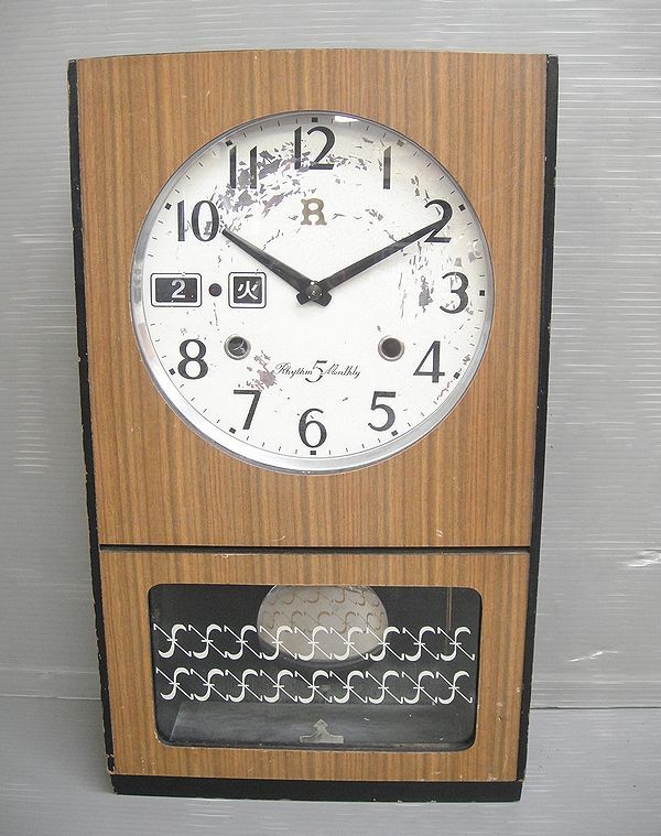 ジャンク品】からくり 掛時計 リズム時計 4MN473RH 生産終了品 【公式