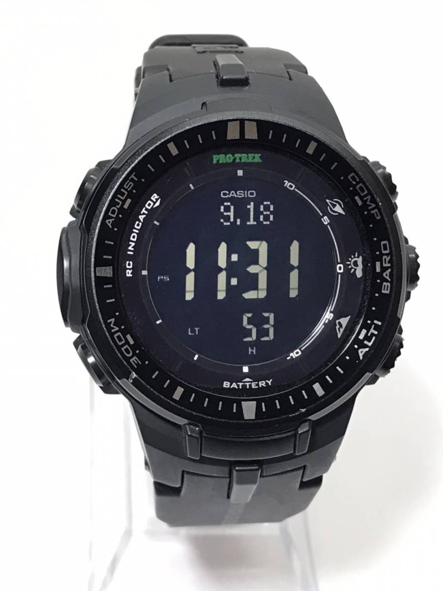 □定価4.4万円☆稼働品☆CASIO PRO-TREK 電波ソーラー PRW-3000-