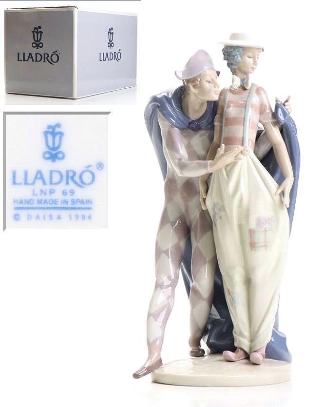 □LLADRO リヤドロ 道化師 人物 フィギュリン 高さ約31㎝ 元箱□ ピエロ
