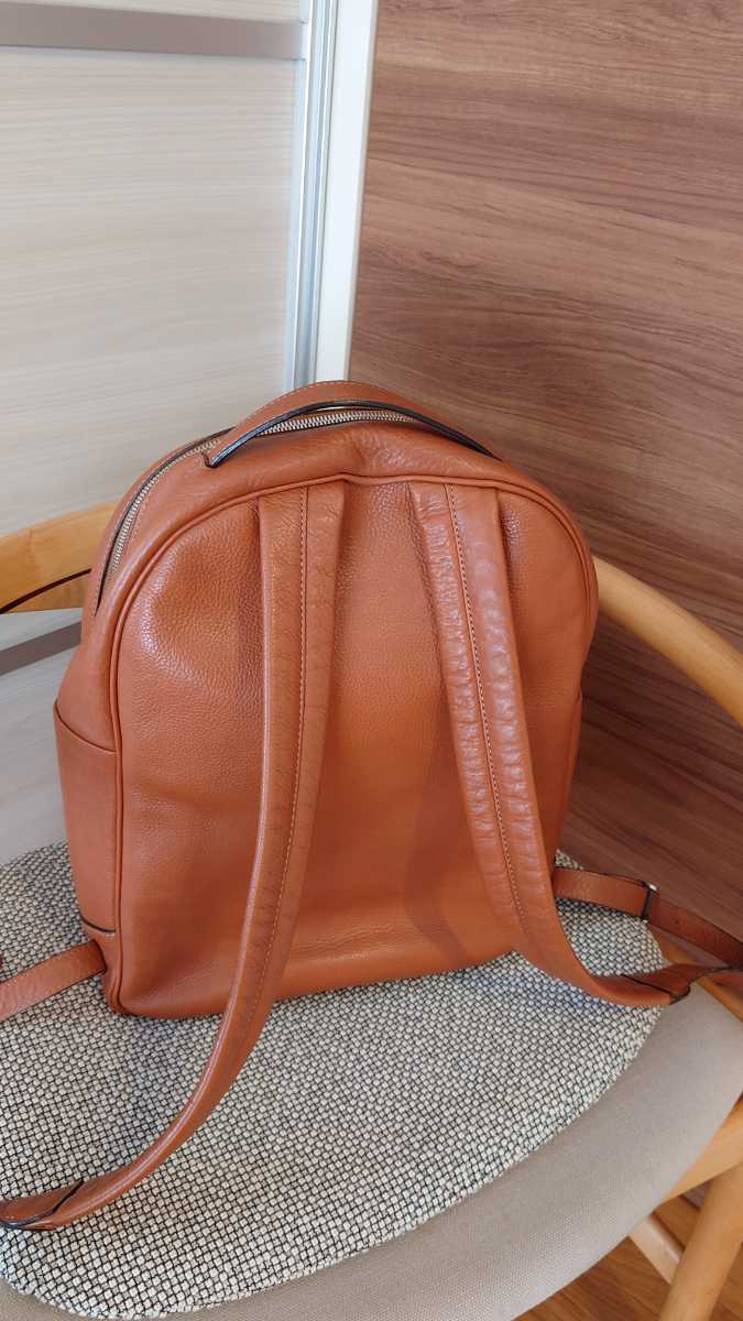 万双　シモーネ　デイパック　レザーリュック バックパック キャメル 