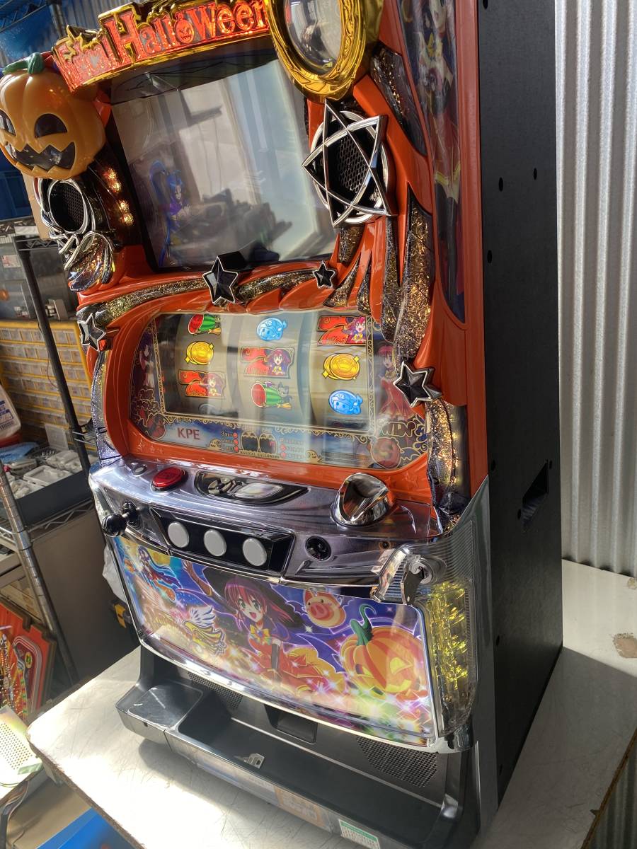 パチスロ実機 5号機 マジカルハロウィン5 コイン不要機付 フルセット