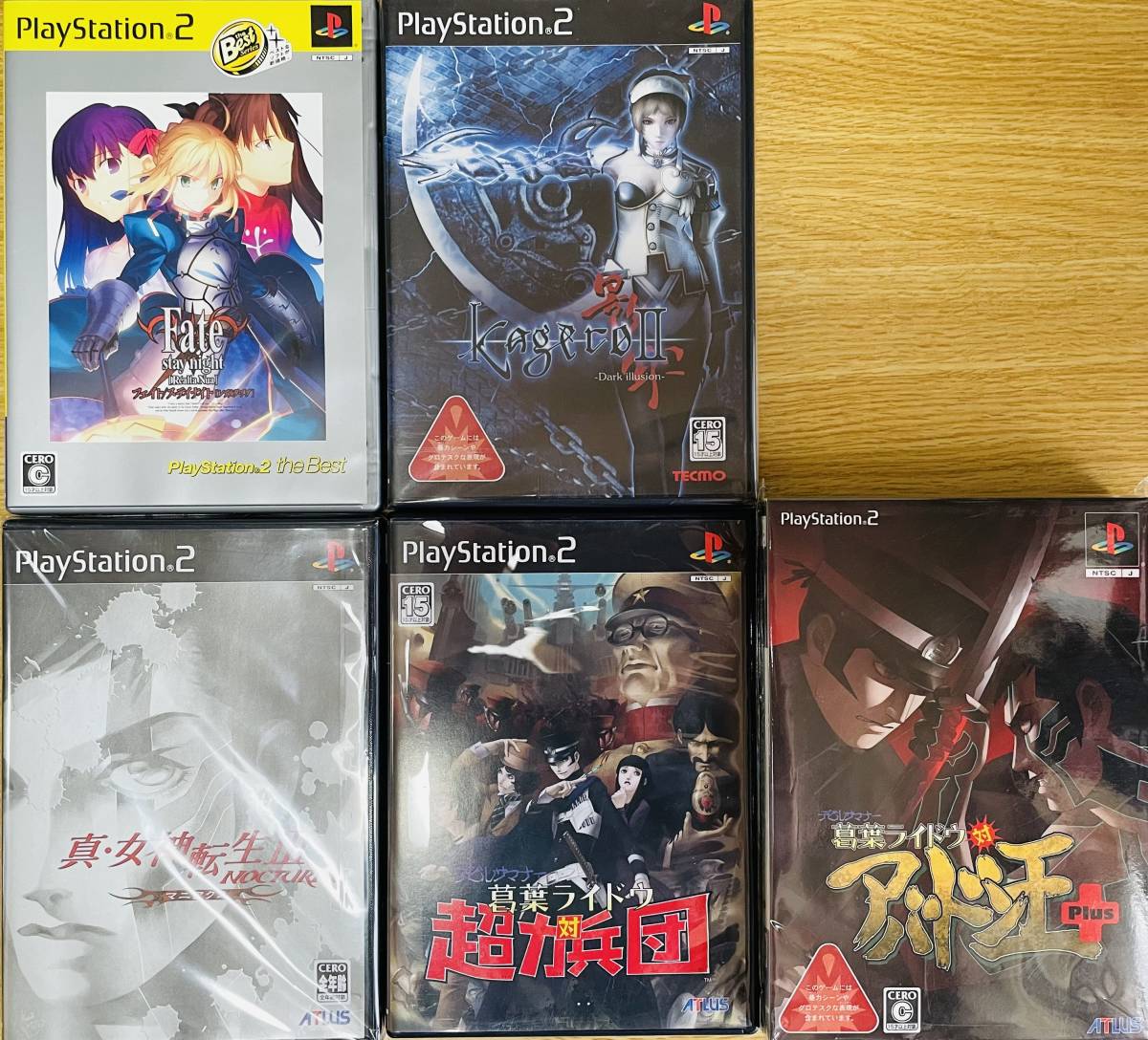 PS2本体一式＋メモリーカード＋ケーブル＋コントローラー＋ソフト5本 ☆ソフト