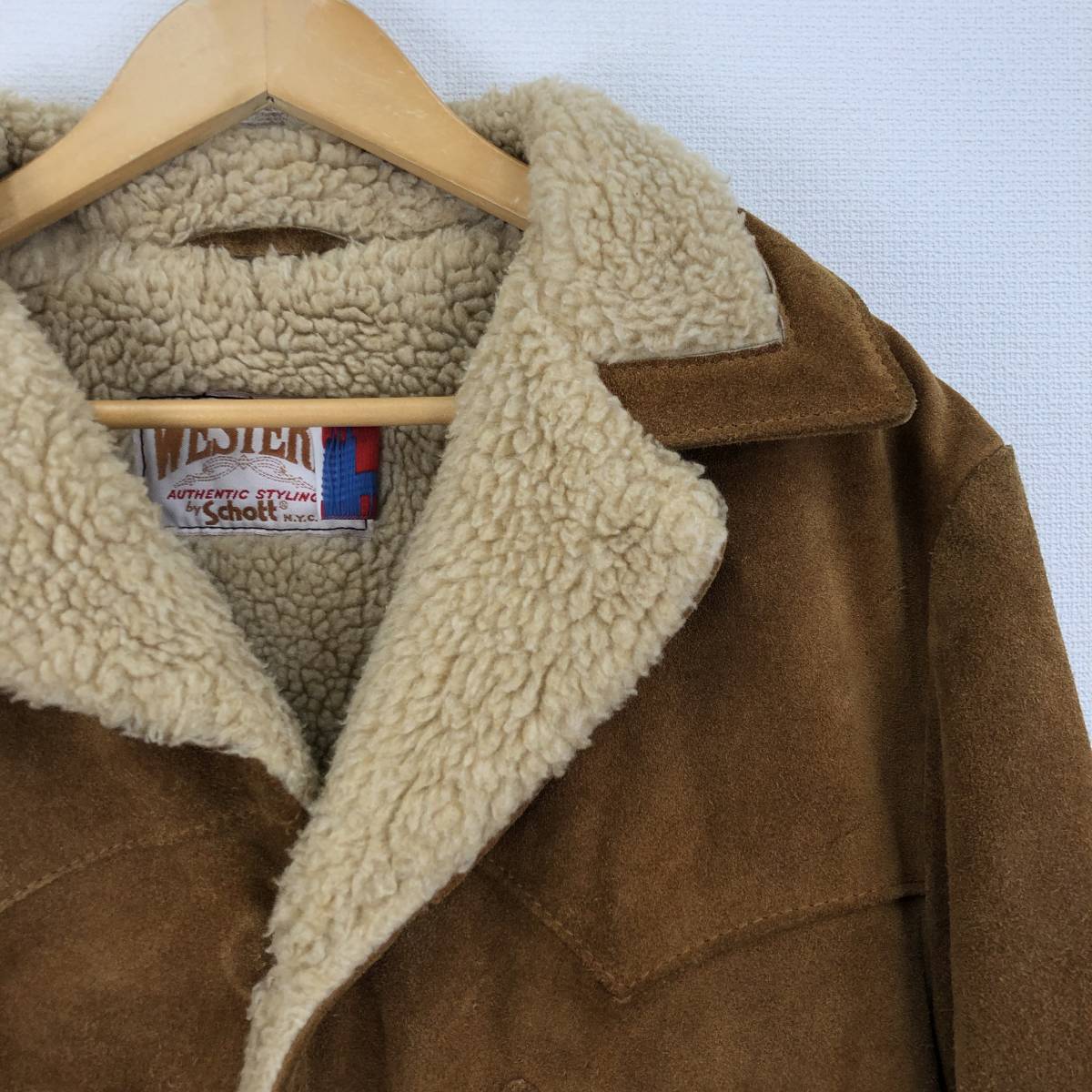 裏ボア WESTERN ショット スウェードレザー 0 古着の販売 Schott ショット 359 スウェード ランチコート レザー ランチャー 38 10089622