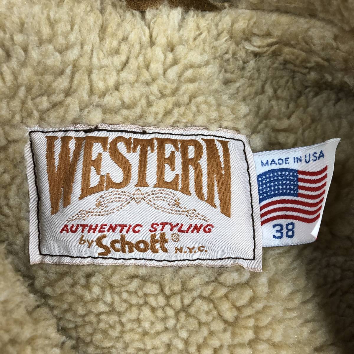 裏ボア WESTERN ショット スウェードレザー 0 古着の販売 Schott ショット 359 スウェード ランチコート レザー ランチャー 38 10089622