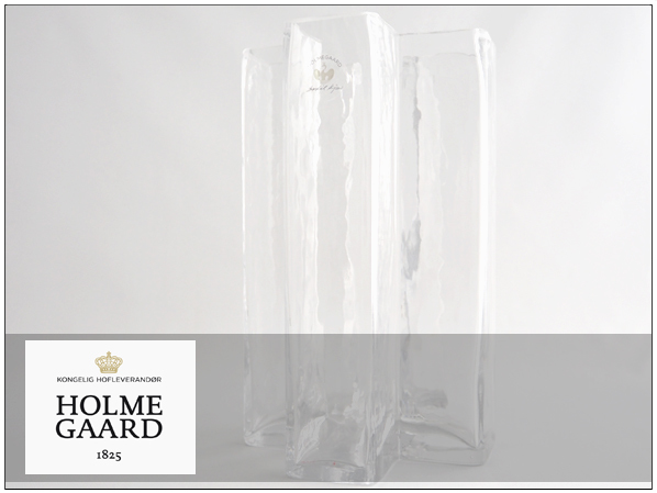 Holmegaard ホルムガード/Crosses Vase クロスベース/19.5cm/クリア