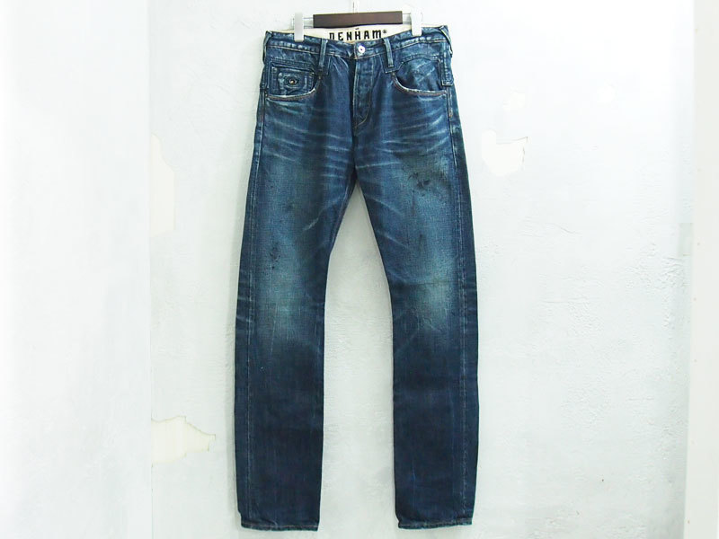 美品 DENHAM SKIN SKINNY FIT 加工 デニム パンツ 30 デンハム 