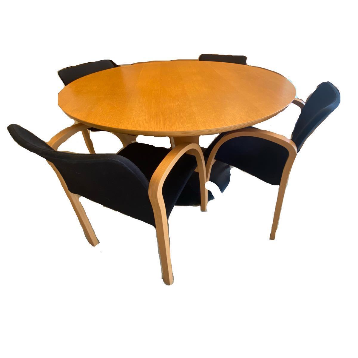 5点セットアルフレックス ダイニングテーブル&チェア arflex STATION CENTRO ラウンド 高級家具 イタリア 輸入デザイナー 大丸購入_5