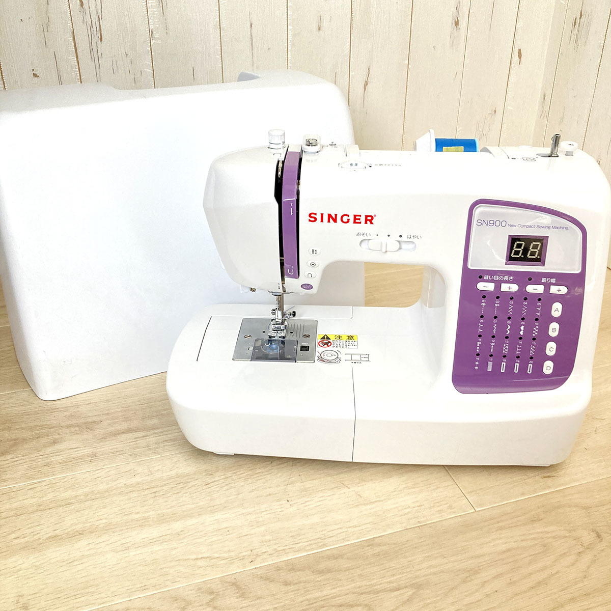 Sn900 S09033 SINGER SN900 コンピューター ミシン ホワイト 紫 パープル シンガー ソーイング 裁縫 家庭用ミシン 簡単 糸通し ...