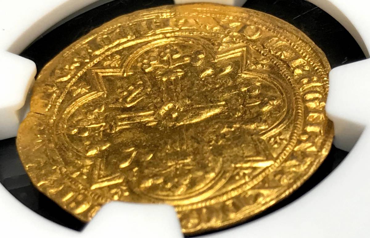 超希少コイン!! 1364-1380 金貨 フランス 賢明王 シャルル5世 NGC MS61 百年