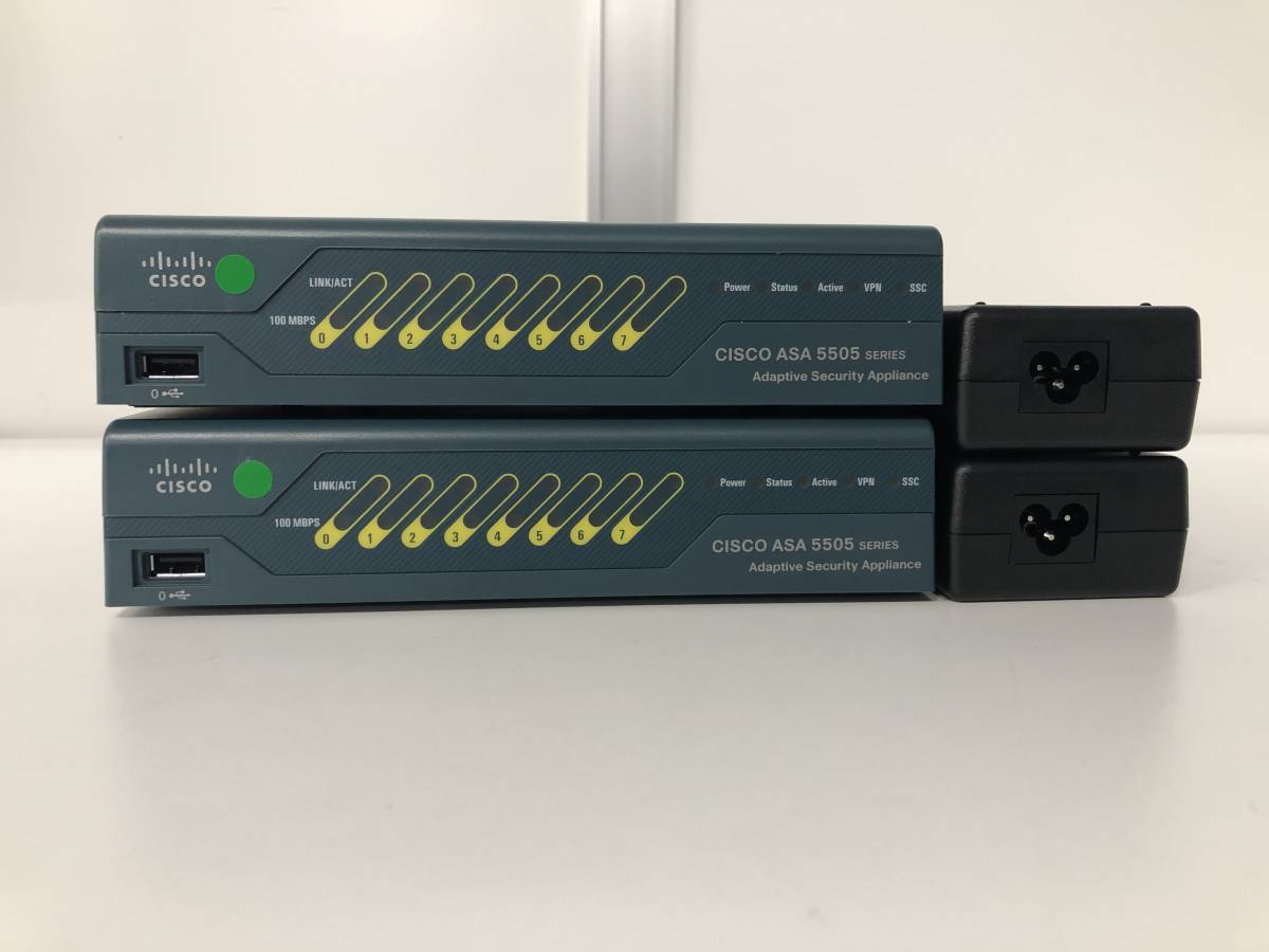 2台セット Ciscoセキュリティアプライアンス ASA55…