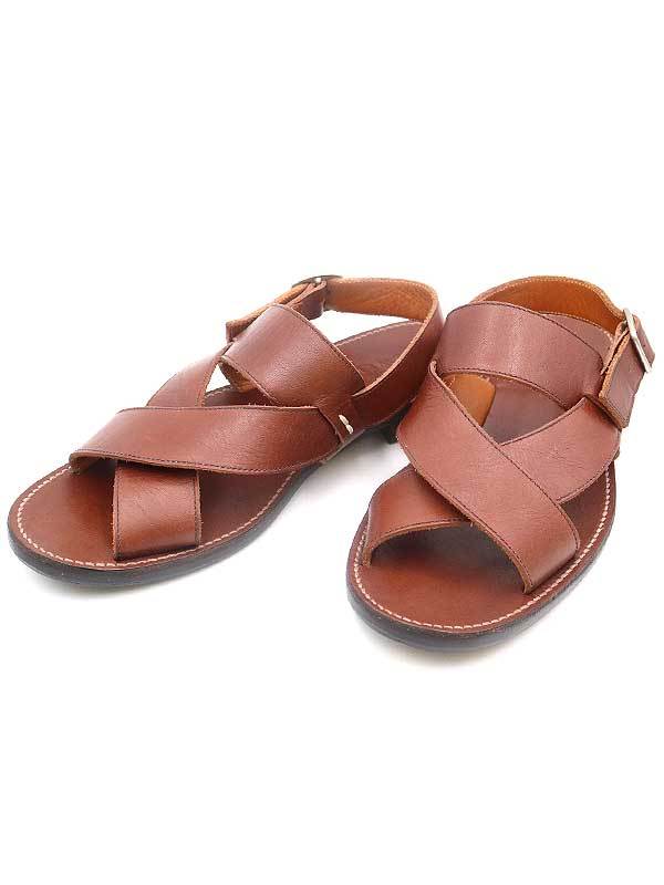 【新品，正規品】 MARGARET HOWELL マーガレット ハウエル クロスストラップレザーサンダル ブラウン L メンズ(男性用)｜売買されたオークション情報、yahooの商品情報をアーカイブ公開 - オークファン 男性用