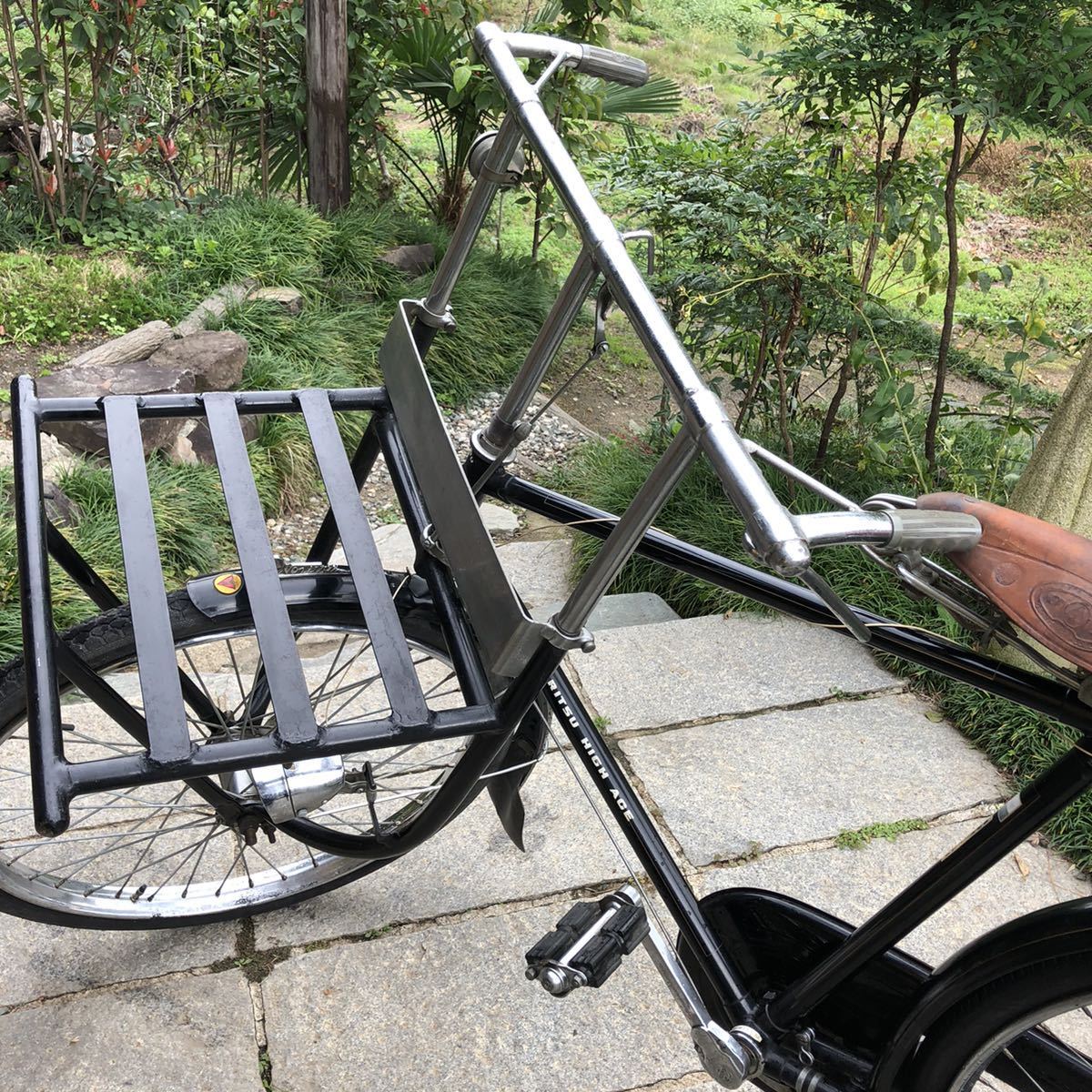 古い 仙台自転車 前荷台式重量物運搬実用車 能率オリジナル 前四三