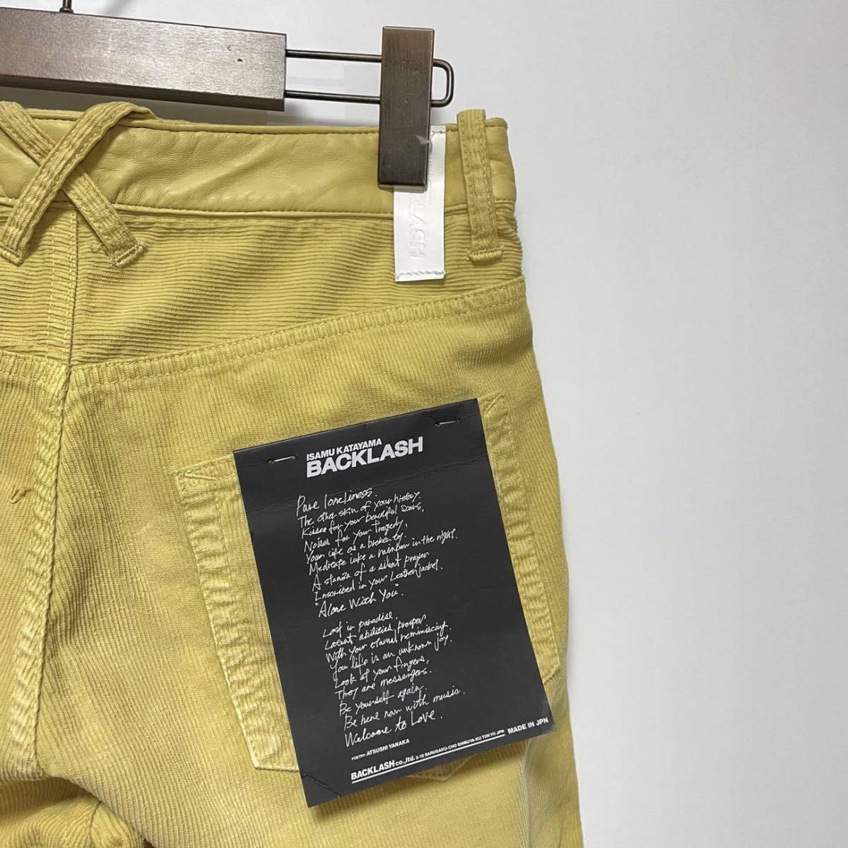 新品 BACKLASH バックラッシュ レザー切替コーデュロイパンツ XS 定価 