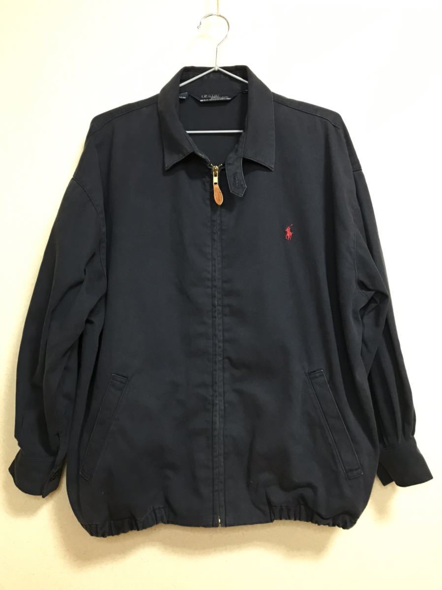 【人気定番，お得】 80's ヴィンテージ POLO RALPH LAUREN ポロラルフローレン スイングトップジャケット L ネイビー アメリカ製／USAコットンブルゾン90's(ジャンパー、ブルゾン)｜売買されたオークション情報 男性用