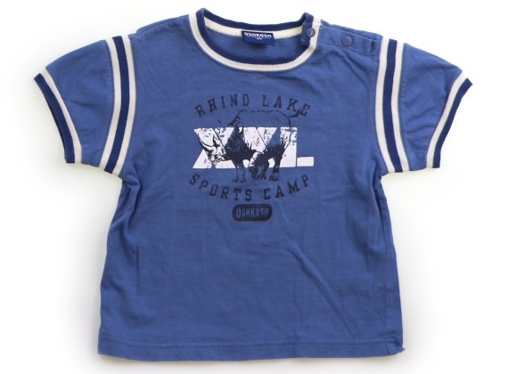 オシュコシュ OSHKOSH Tシャツ・カットソー 90 男の子 くすみ青・サイ 
