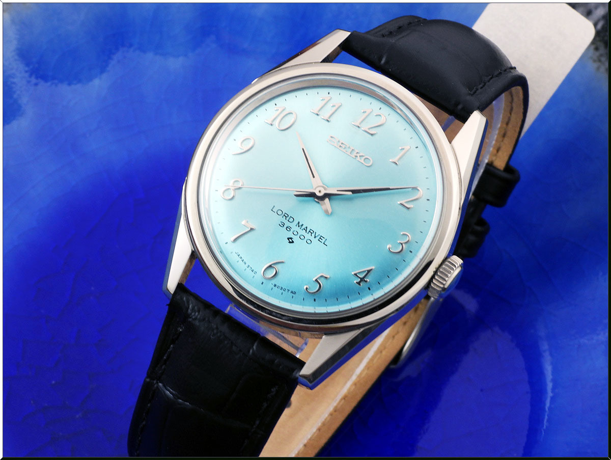 セイコー ロードマーベル 5740-8000 Steel アラビア数字 Sky Blue Dial