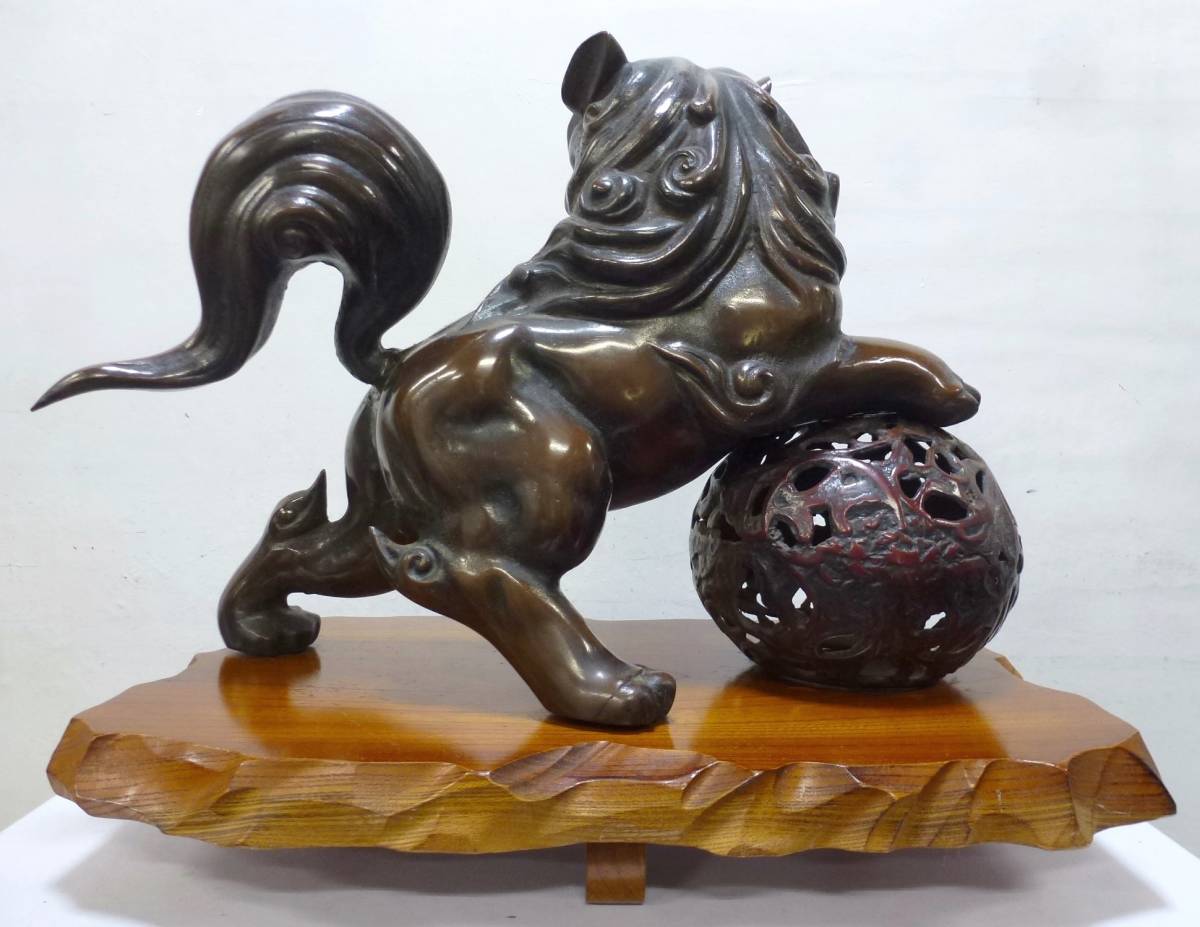 Yahoo!オークション - シーサー 玉乗り獅子 狛犬 沖縄 陶器 魔除け 縁