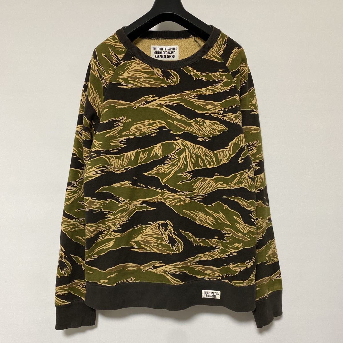 美品 ワコマリア タイガー ストライプ スウェット シャツ XL wacko 